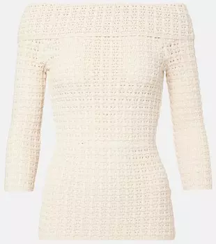 Dermottega кружевной топ с открытыми плечами Isabel Marant, экрю
