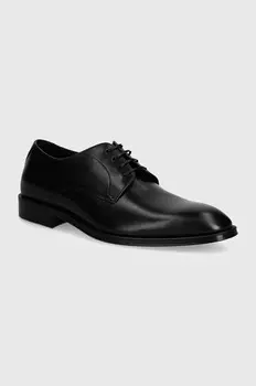 Деррек кожаные туфли Boss, черный