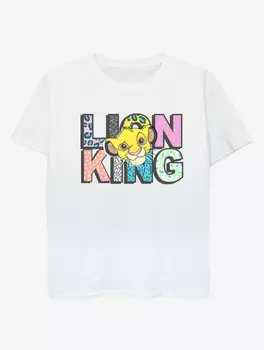 Детская белая футболка с принтом NW2 Disney The Lion King Logo George., белый