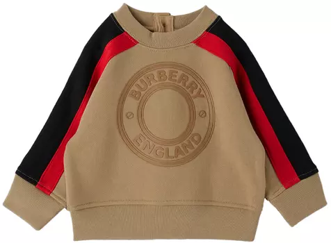 Детская бежевая толстовка на бондах Burberry
