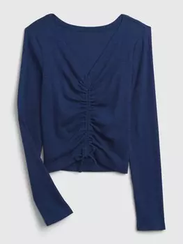 Детская блузка с рюшами Gap, синий