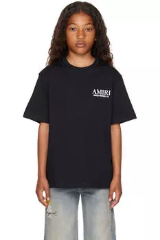 Детская черная футболка Bones Stacked AMIRI