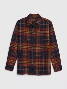 Детская фланелевая рубашка Gap, красный