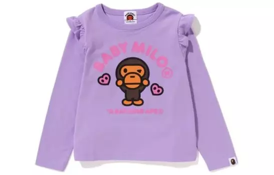 Детская футболка A Bathing Ape, фиолетовый
