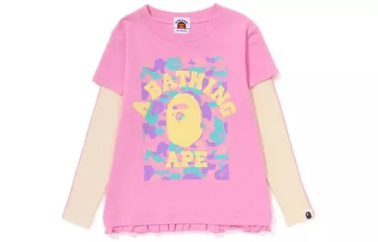 Детская футболка A Bathing Ape, розовый