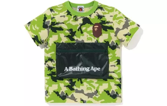 Детская футболка A Bathing Ape, зеленый