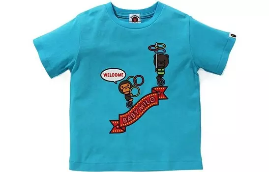 Детская футболка A Bathing Ape, зеленый