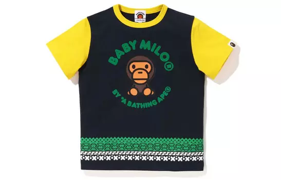 Детская футболка A Bathing Ape, зеленый