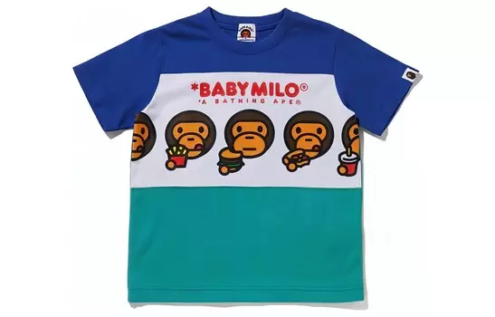 Детская футболка A Bathing Ape, зеленый