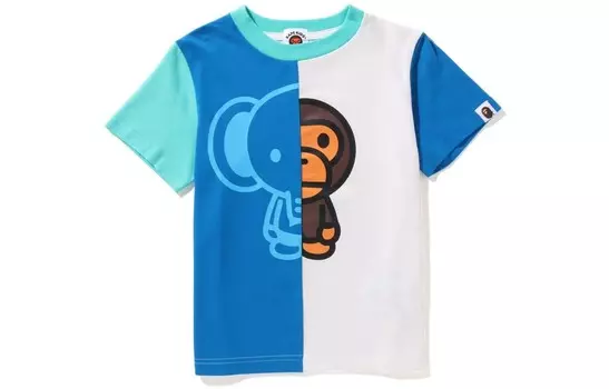 Детская футболка A Bathing Ape, зеленый