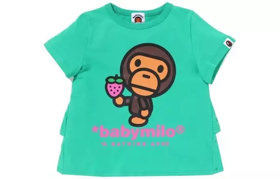 Детская футболка A Bathing Ape, зеленый