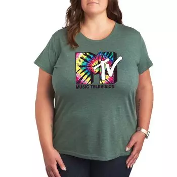 Детская футболка больших размеров с логотипом MTV Tie Dye Licensed Character