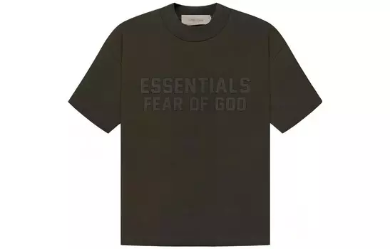 Детская футболка Fear Of God Essentials, цвет Off Black