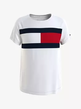 Детская футболка с флагом Tommy Hilfiger, свежий белый