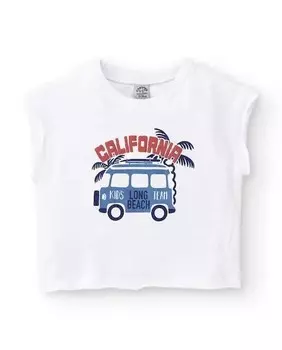 Детская футболка с короткими рукавами California Car Charanga, белый