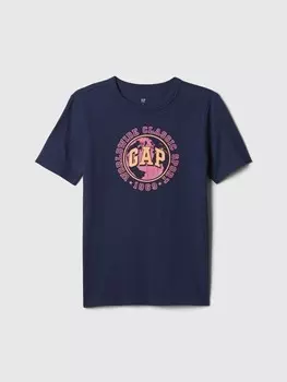Детская футболка с логотипом Gap, синий