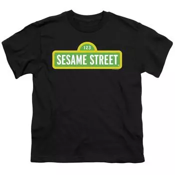 Детская футболка с логотипом «Улицы Сезам» Sesame Street, черный