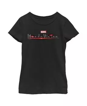 Детская футболка с официальным логотипом WandaVision для девочек Marvel