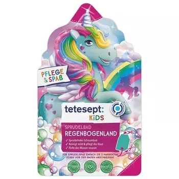 Детская газированная ванна Rainbow Land с фруктовым ароматом и пеной единорога 40 г, Tetesept