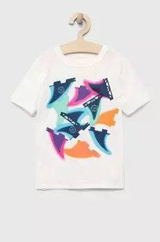 Детская хлопковая футболка GAP, белый