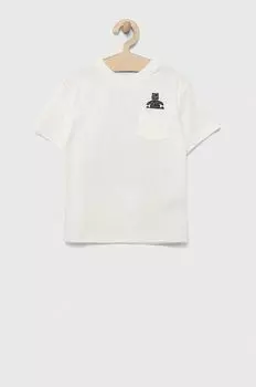 Детская хлопковая футболка GAP, белый