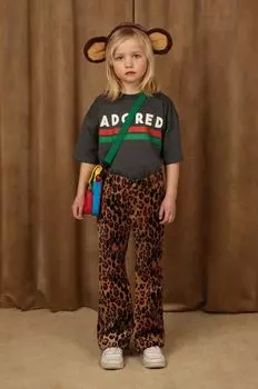 Детская хлопковая футболка Mini Rodini, черный
