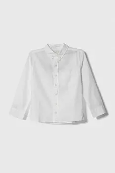 Детская хлопковая рубашка Abercrombie & Fitch, белый