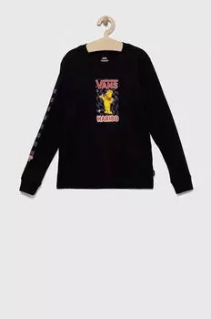 Детская хлопковая рубашка с длинными рукавами Vans x Haribo, черный