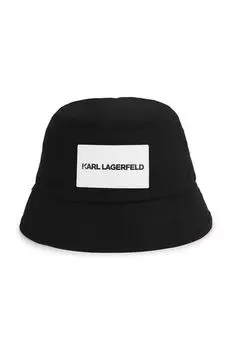 Детская хлопковая шапочка Karl Lagerfeld, черный