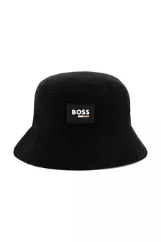 Детская хлопковая шляпа Boss, черный