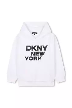Детская хлопковая толстовка Dkny, белый