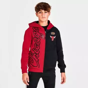 Детская худи Mitchell &amp; Ness Chicago Bulls NBA с молнией во всю длину Nike, черный