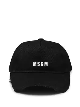 Детская кепка с вышитым логотипом MSGM MSGM Kids, черный