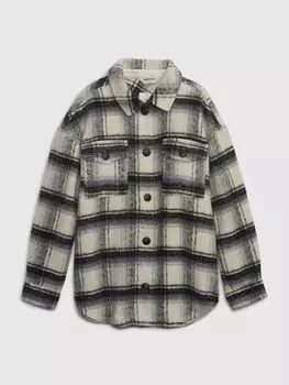 Детская клетчатая куртка Gap, черный
