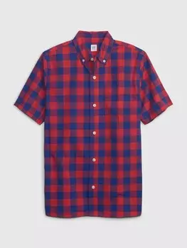 Детская клетчатая рубашка Gap, красный
