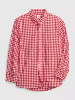Детская клетчатая рубашка Gap, красный