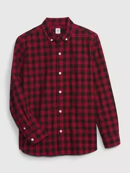 Детская клетчатая рубашка Gap, красный