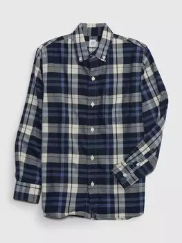 Детская клетчатая рубашка Gap, синий