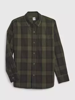 Детская клетчатая рубашка Gap, зеленый