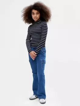 Детская полосатая футболка Gap, синий