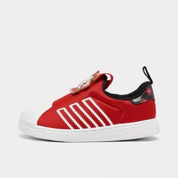 Детская повседневная обувь без шнурков Adidas Originals Superstar 360 для малышей, красный