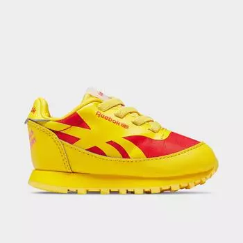 Детская повседневная обувь Reebok x Animal Observatory для малышей Классическая кожаная эластичная кружевная обувь, желтый