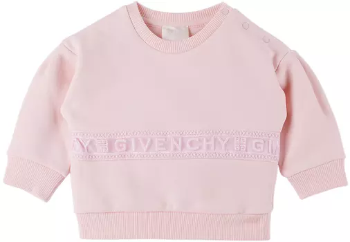 Детская розовая толстовка со вставками Givenchy