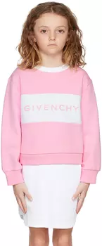 Детская розовая толстовка со вставками Givenchy