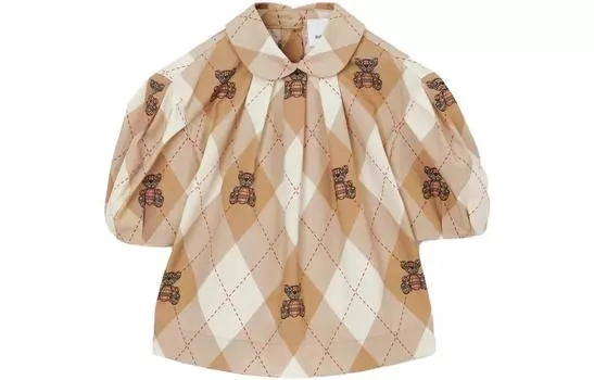 Детская рубашка Burberry, цвет Brown