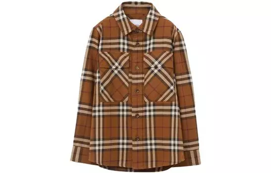 Детская рубашка Burberry, цвет Brown