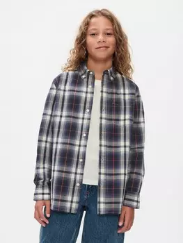 Детская рубашка из поплина Gap, синий
