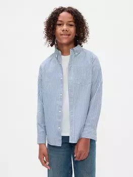 Детская рубашка из поплина Gap, синий