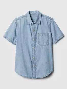 Детская рубашка из шамбре Gap, синий