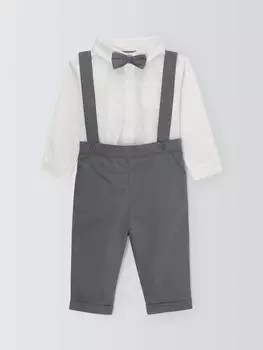 Детская рубашка John Lewis Heirloom Collection, серый